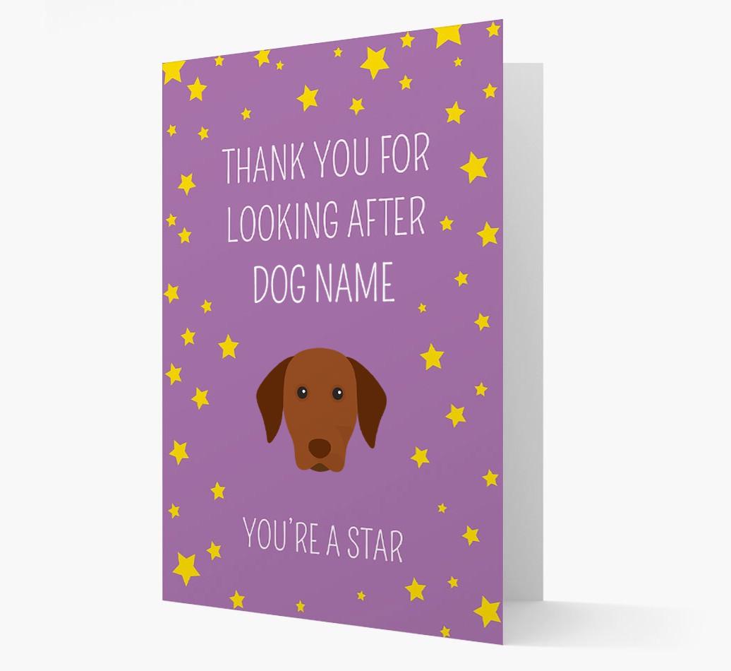 Personalised 'You're A Star' Thank You Card