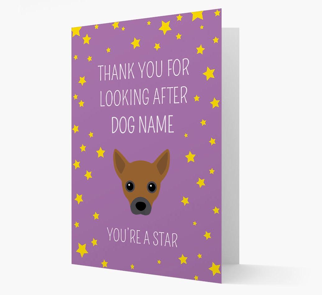 Personalized 'You're A Star' Thank You Card