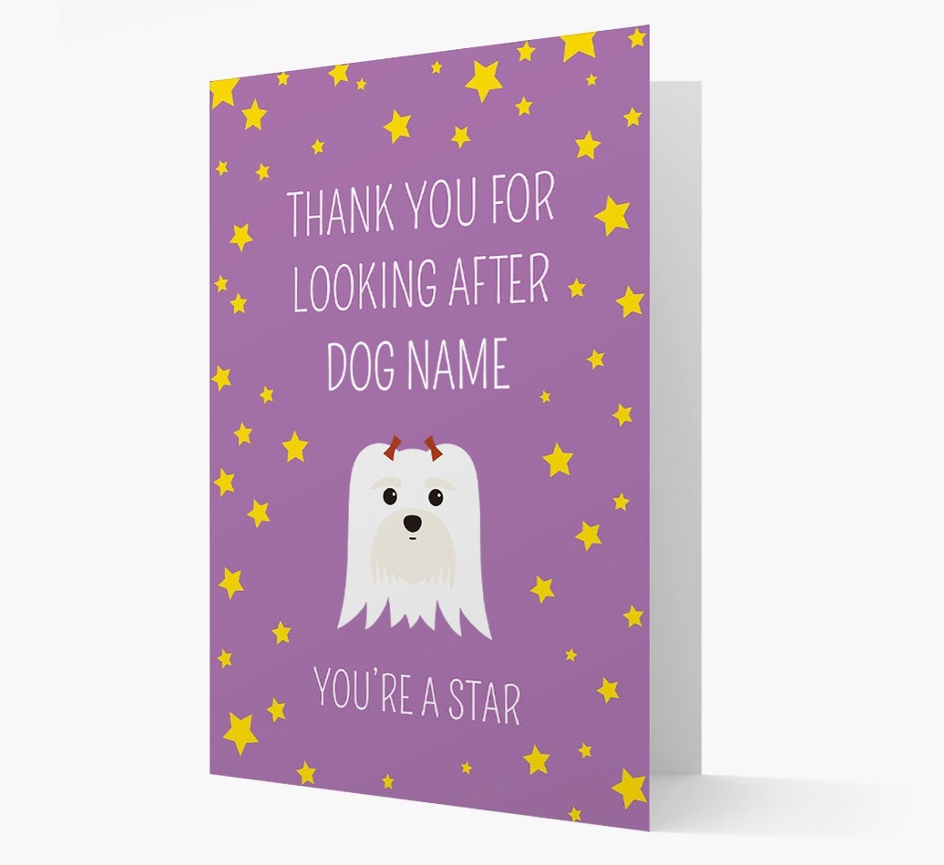 Personalized 'You're A Star' Thank You Card
