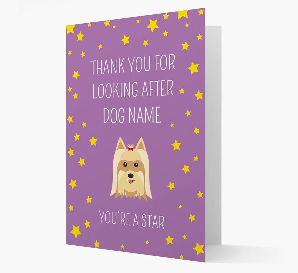 Personalised 'You're A Star' Thank You Card