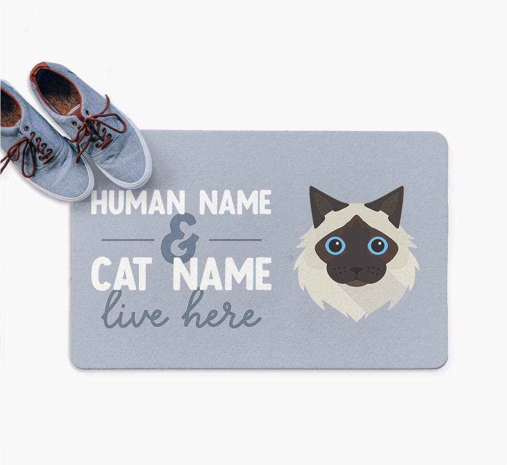 Human & Cat Name: Personalized {breedFullName} Doormat