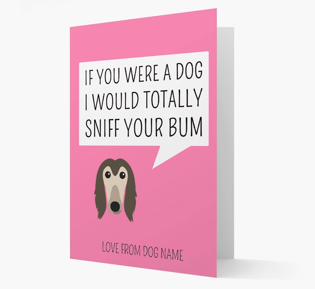 Personalised 'I'd Sniff Your Bum' Card