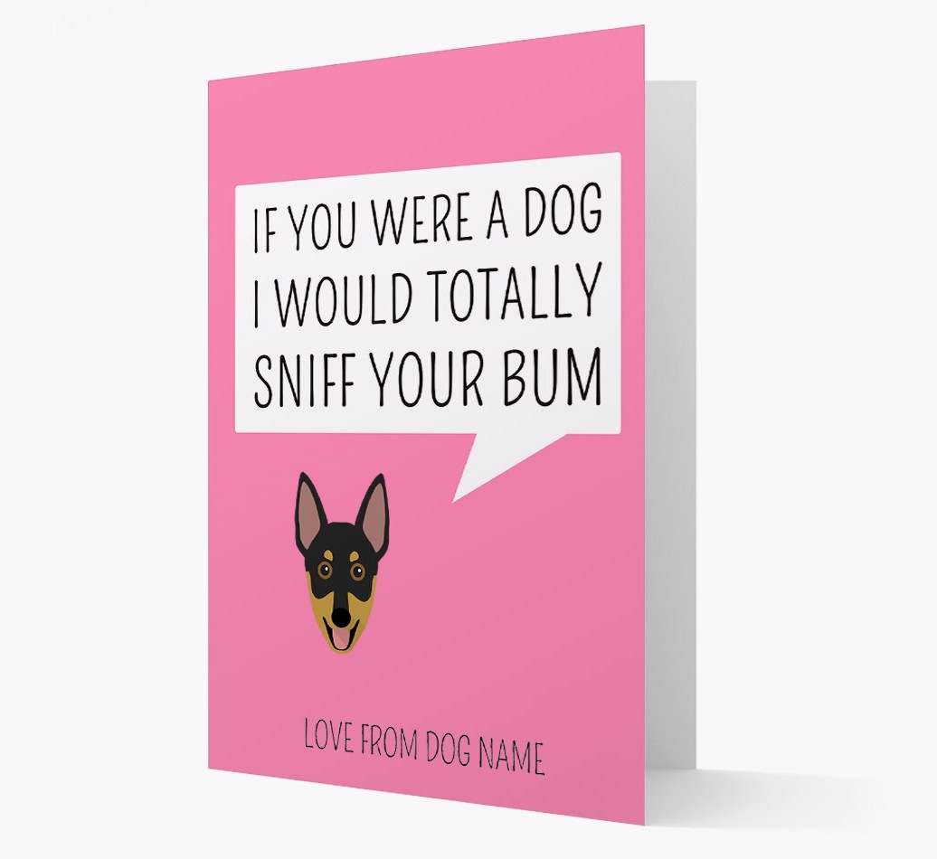 Personalised 'I'd Sniff Your Bum' Card
