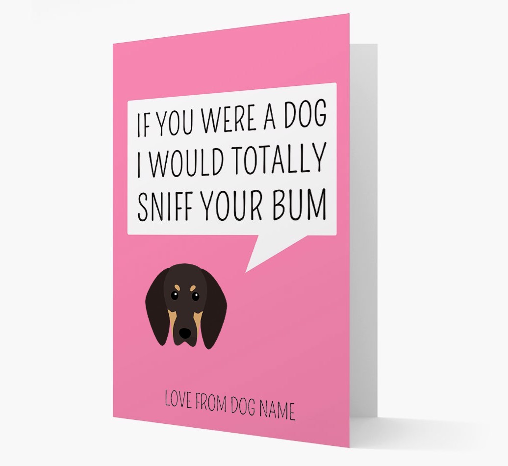 Personalised 'I'd Sniff Your Bum' Card