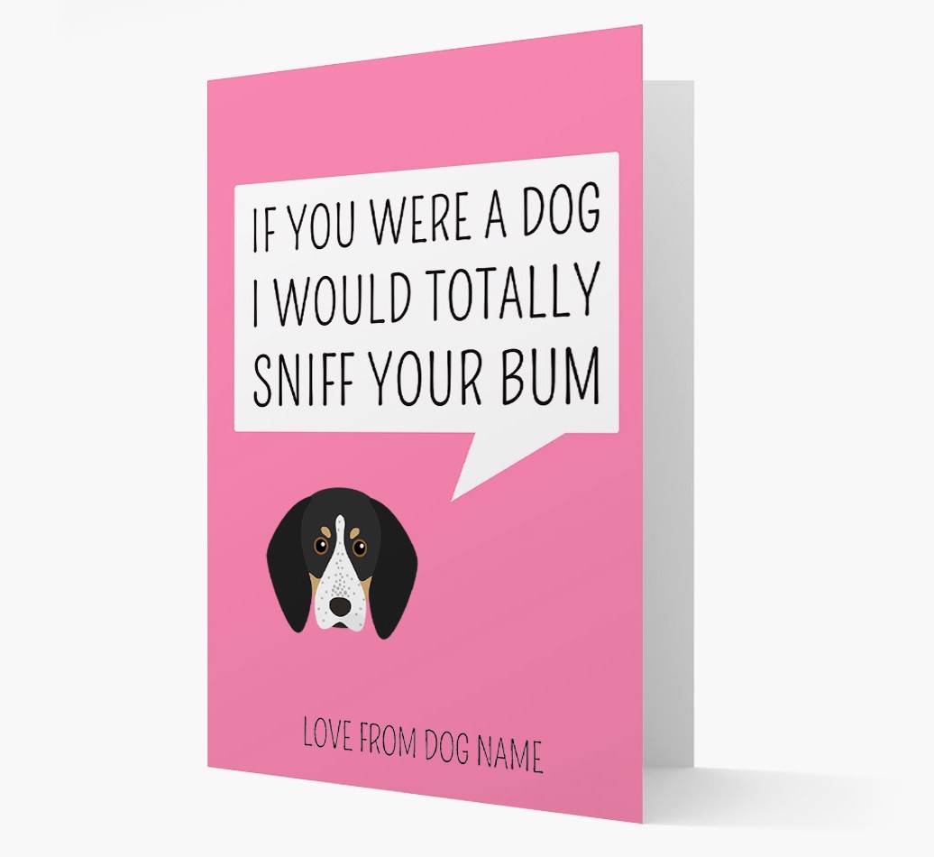 Personalised 'I'd Sniff Your Bum' Card