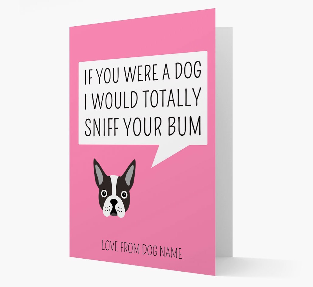 Personalised 'I'd Sniff Your Bum' Card