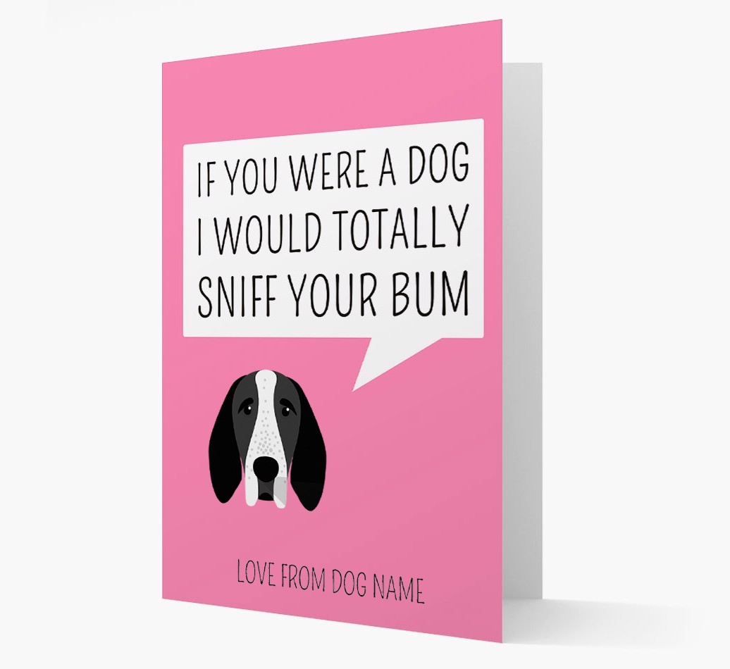 Personalised 'I'd Sniff Your Bum' Card
