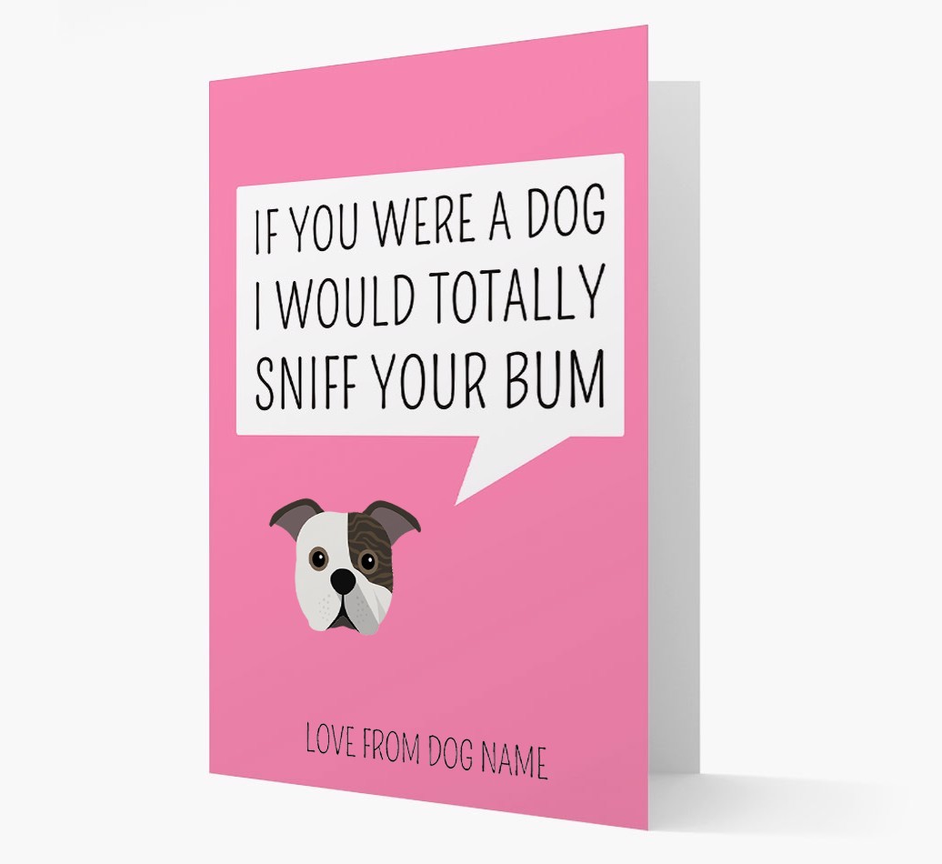 Personalised 'I'd Sniff Your Bum' Card