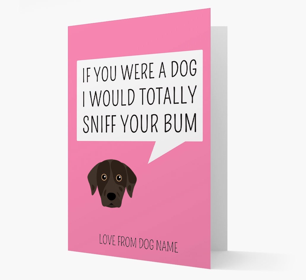 Personalised 'I'd Sniff Your Bum' Card