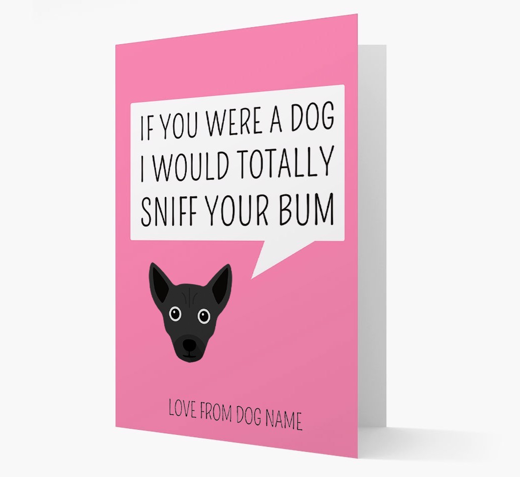 Personalised 'I'd Sniff Your Bum' Card