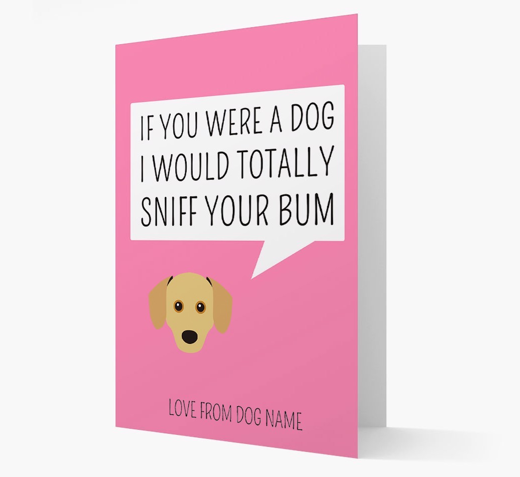Personalised 'I'd Sniff Your Bum' Card