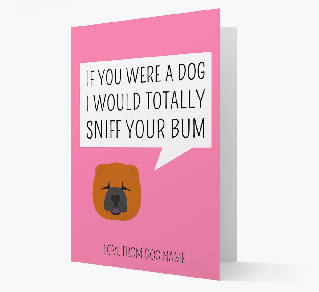 Personalised 'I'd Sniff Your Bum' Card