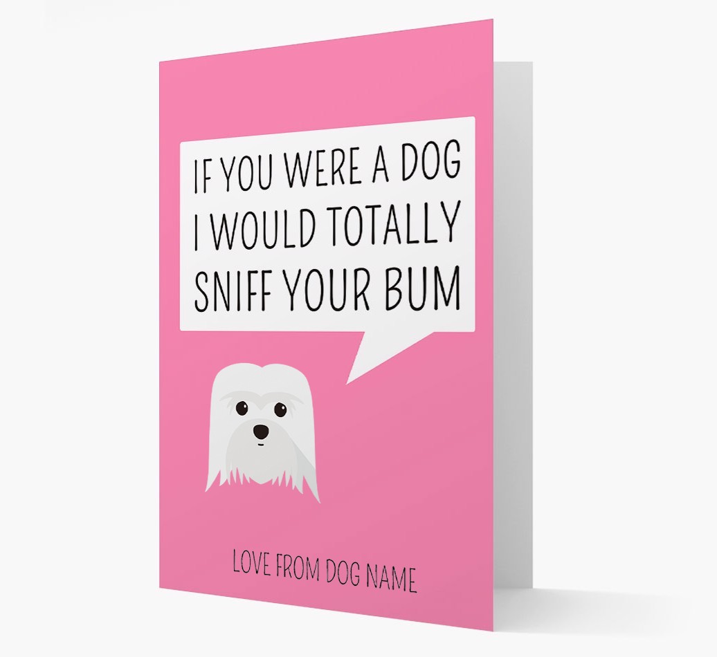 Personalised 'I'd Sniff Your Bum' Card