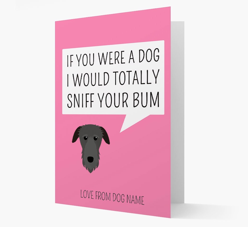 Personalised 'I'd Sniff Your Bum' Card