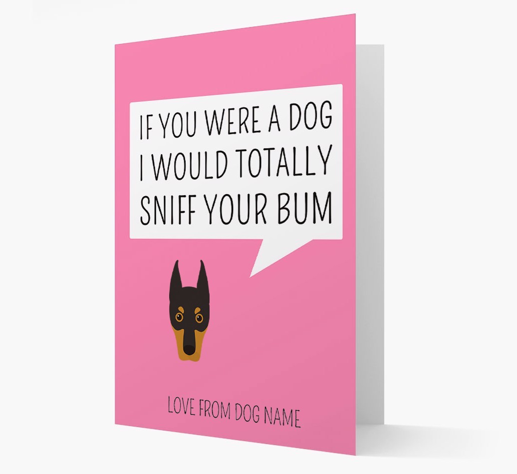 Personalised 'I'd Sniff Your Bum' Card