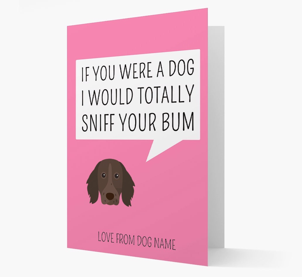 Personalised 'I'd Sniff Your Bum' Card