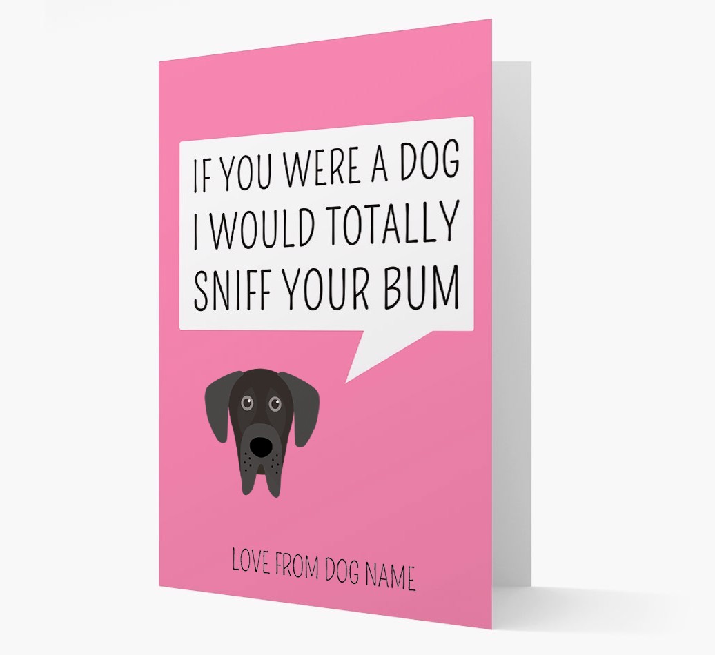 Personalised 'I'd Sniff Your Bum' Card