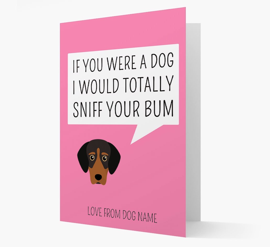 Personalised 'I'd Sniff Your Bum' Card