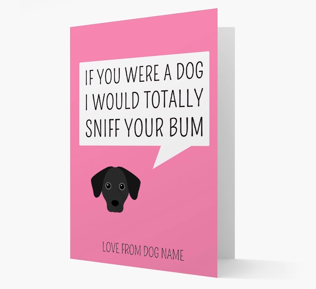 Personalised 'I'd Sniff Your Bum' Card