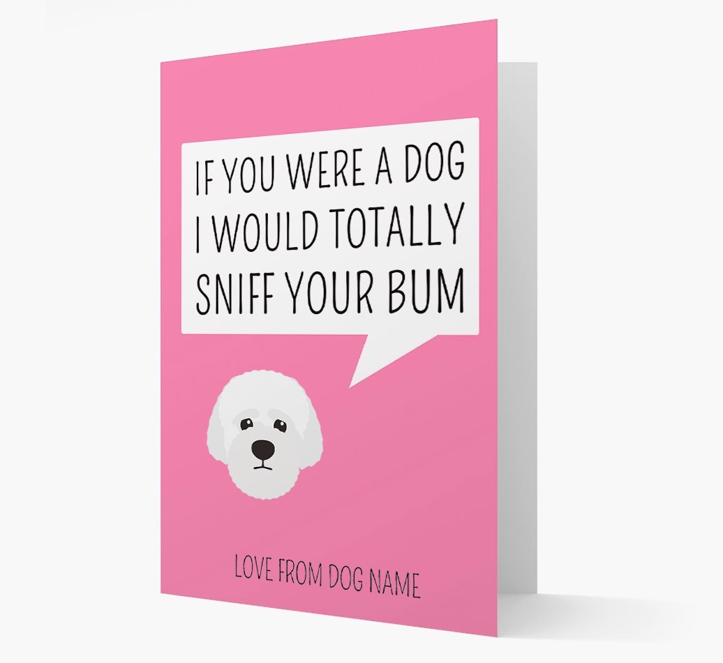 Personalised 'I'd Sniff Your Bum' Card