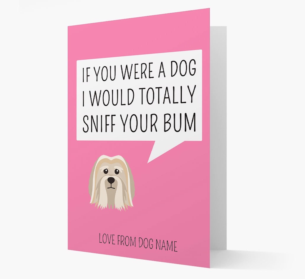 Personalised 'I'd Sniff Your Bum' Card