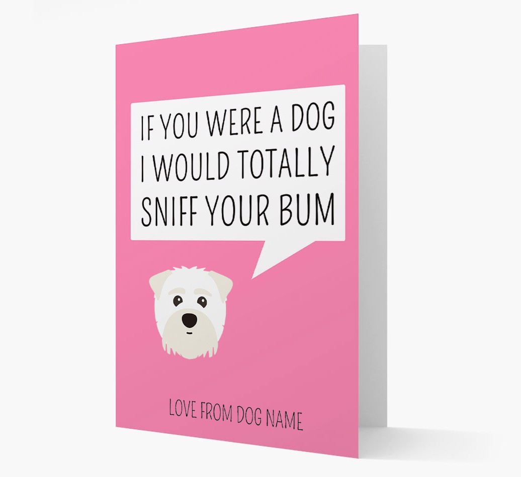 Personalised 'I'd Sniff Your Bum' Card