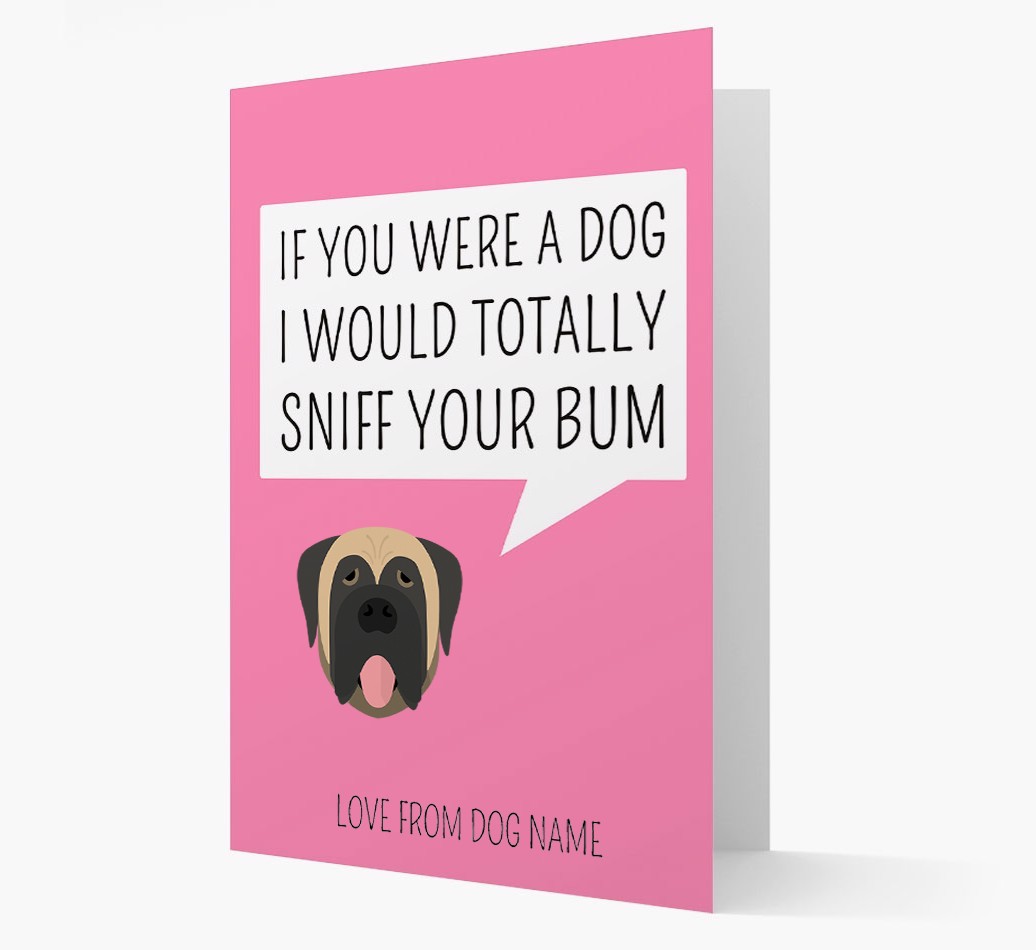 Personalised 'I'd Sniff Your Bum' Card