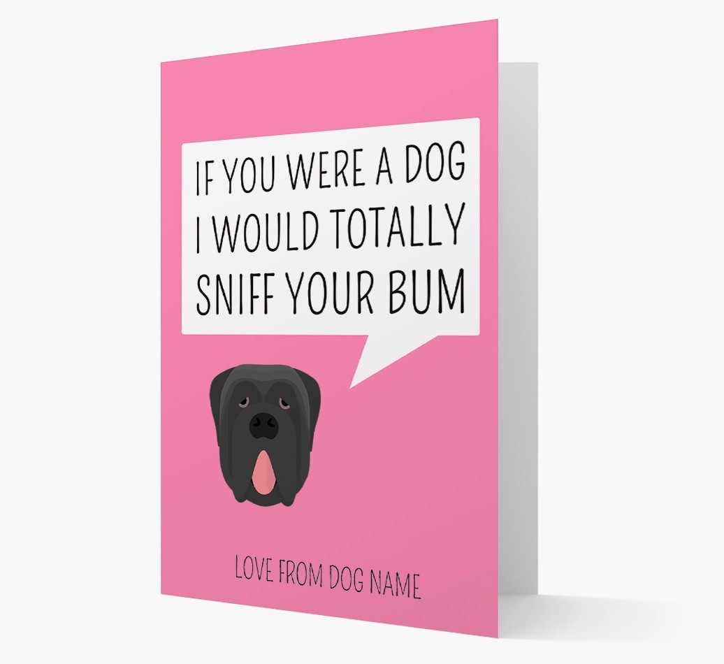 Personalised 'I'd Sniff Your Bum' Card