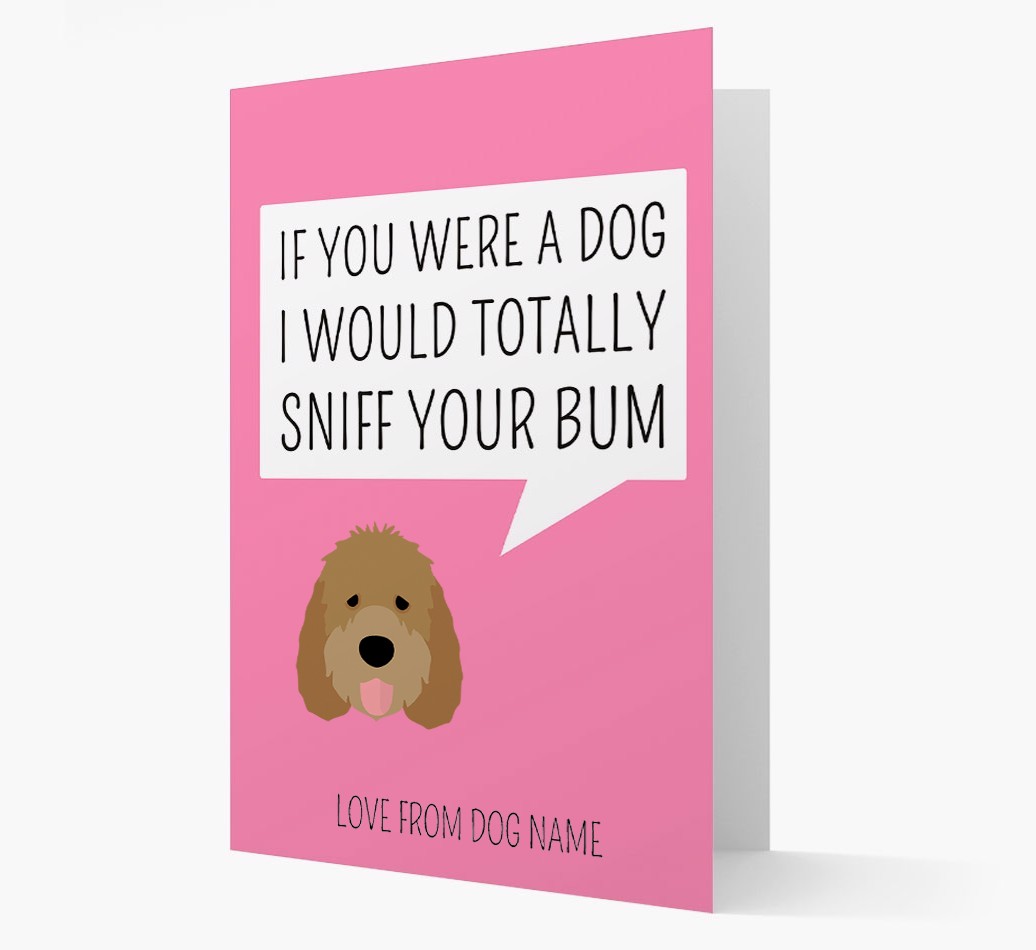 Personalised 'I'd Sniff Your Bum' Card