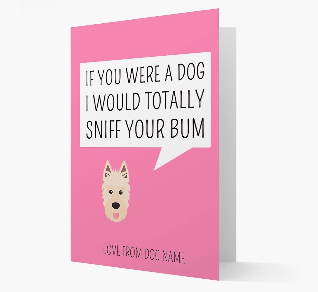 Personalized 'I'd Sniff Your Bum' Card