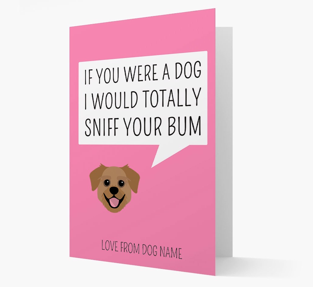 Personalised 'I'd Sniff Your Bum' Card