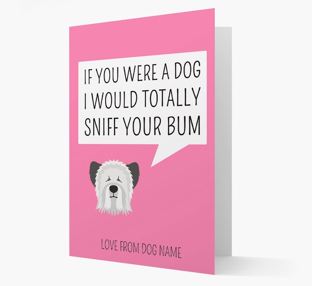 Personalised 'I'd Sniff Your Bum' Card
