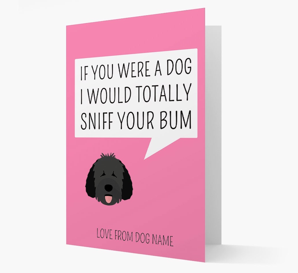 Personalised 'I'd Sniff Your Bum' Card
