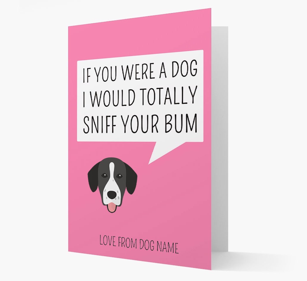 Personalised 'I'd Sniff Your Bum' Card