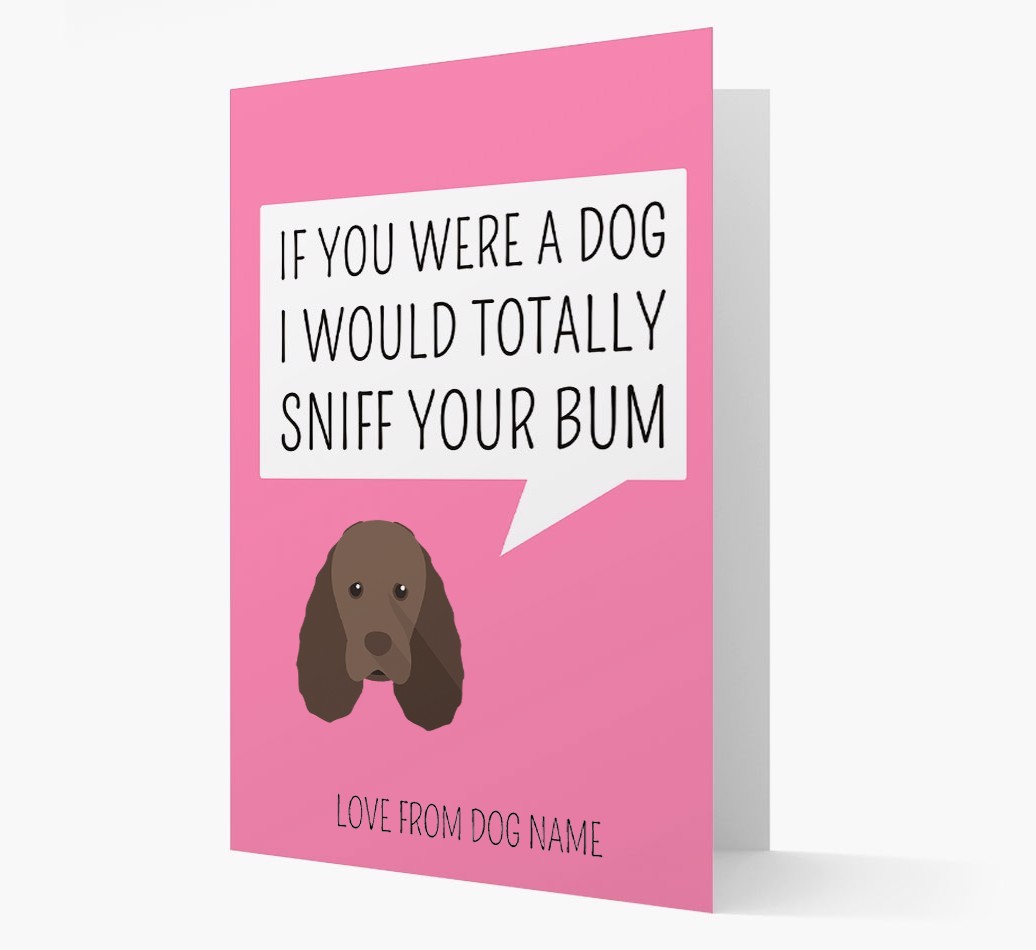 Personalised 'I'd Sniff Your Bum' Card