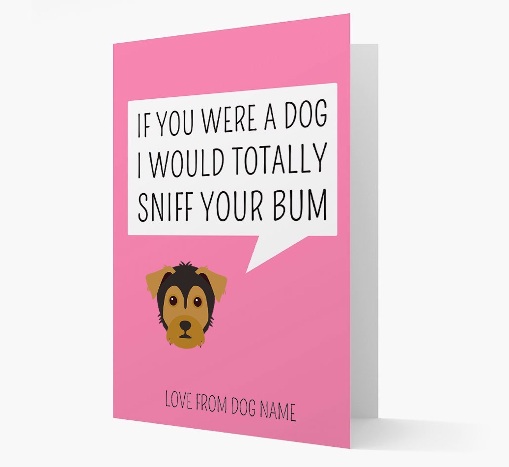 Personalised 'I'd Sniff Your Bum' Card