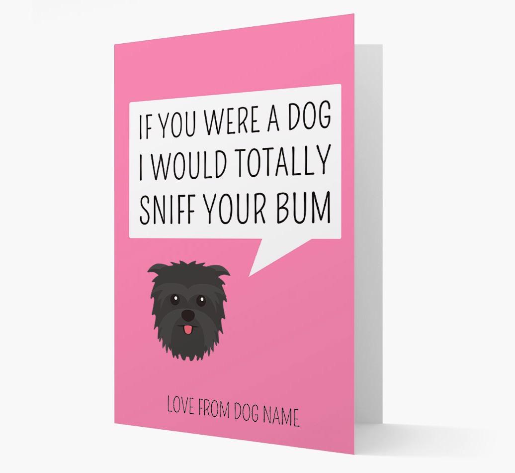 Personalized 'I'd Sniff Your Bum' Card