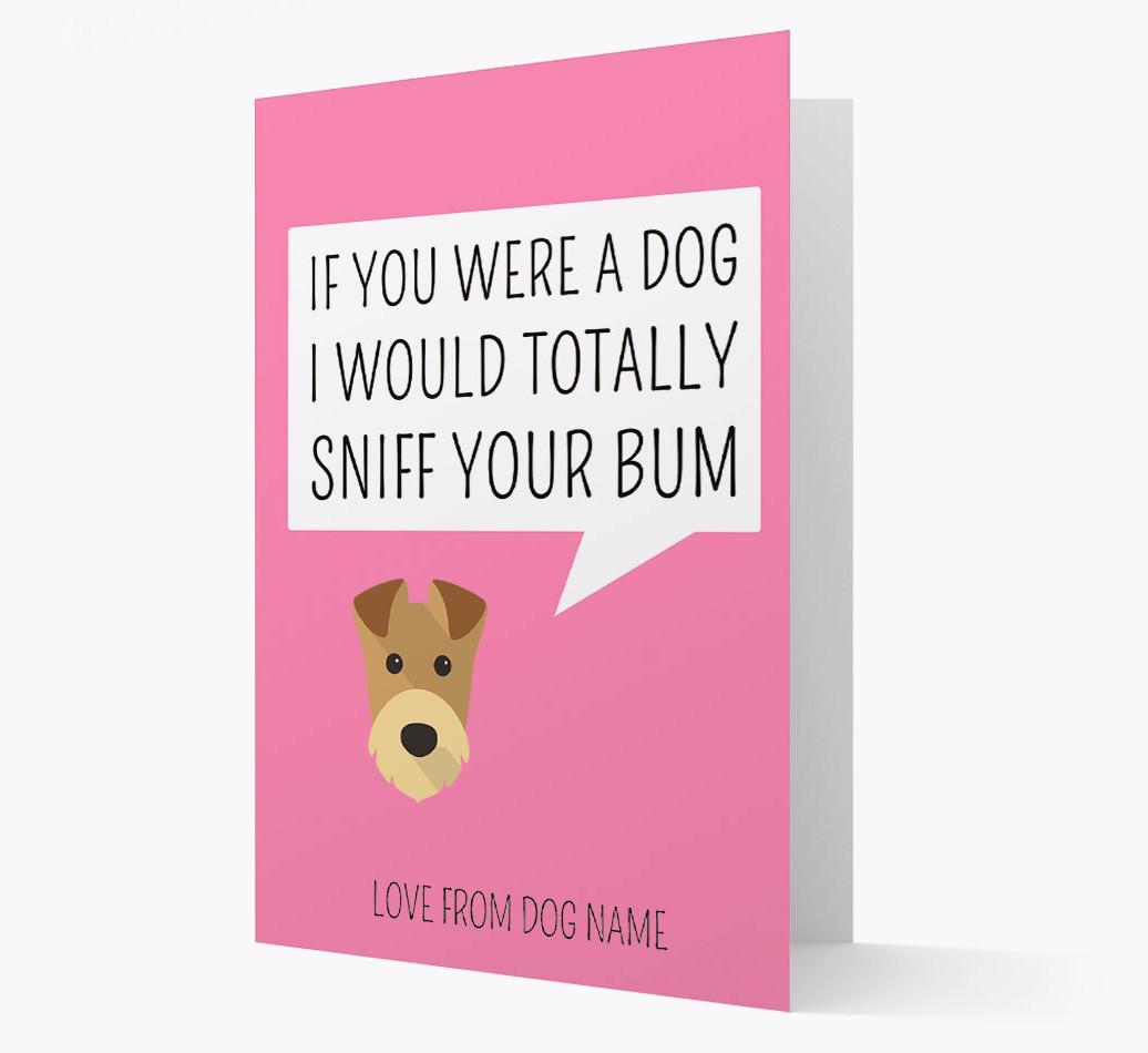 Personalized 'I'd Sniff Your Bum' Card