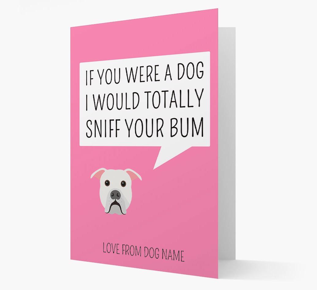 Personalized 'I'd Sniff Your Bum' Card