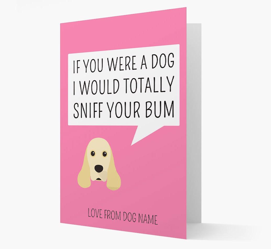Personalized 'I'd Sniff Your Bum' Card