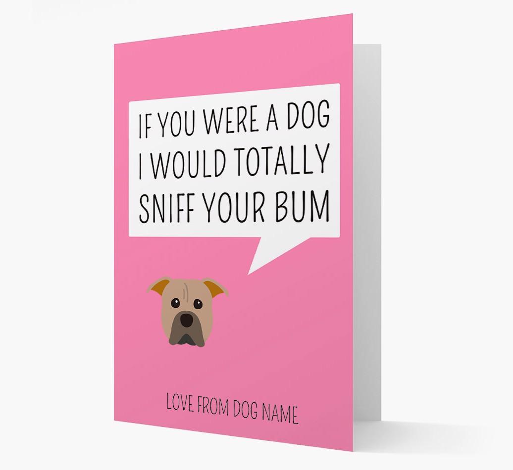 Personalized 'I'd Sniff Your Bum' Card