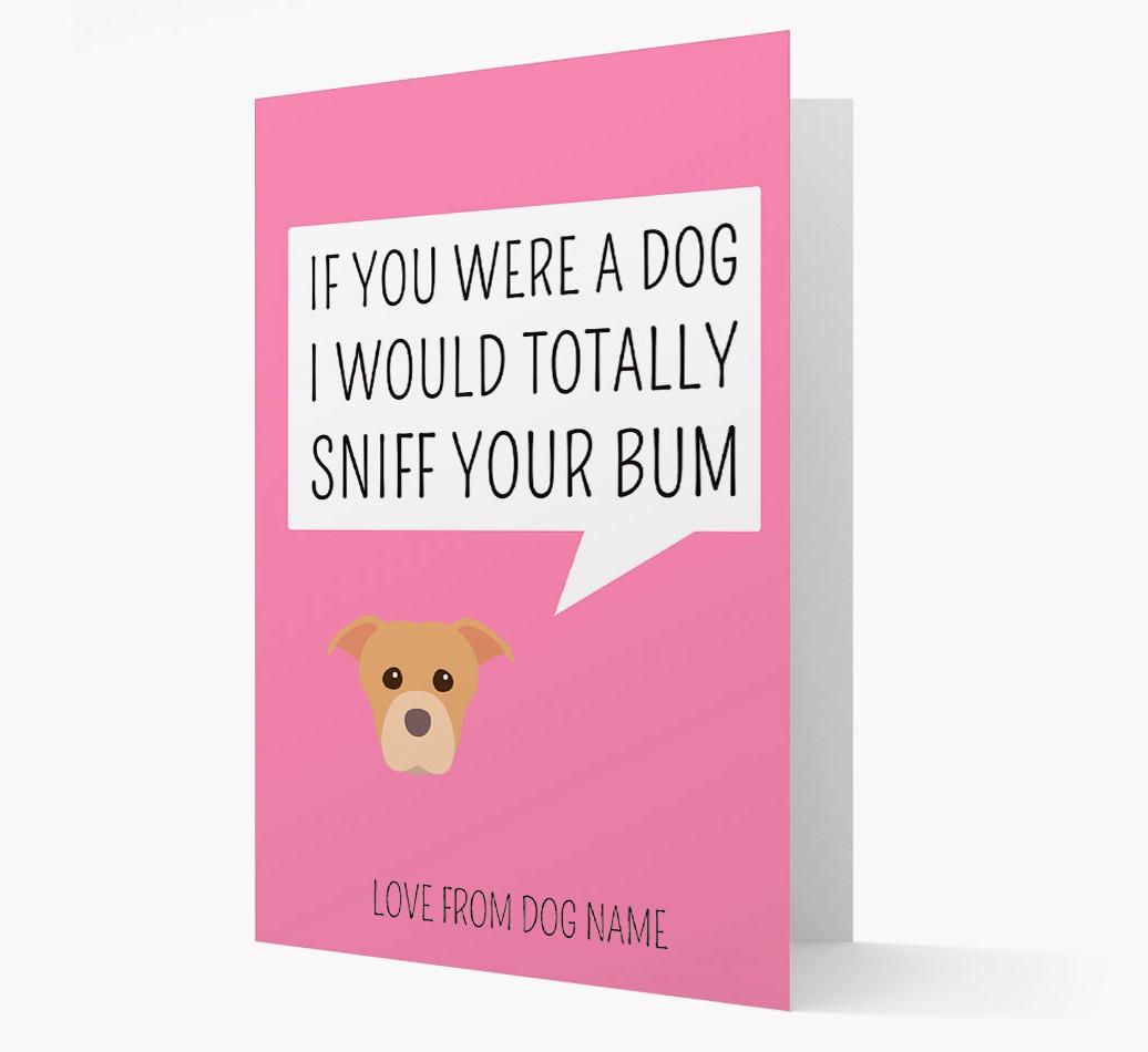Personalized 'I'd Sniff Your Bum' Card