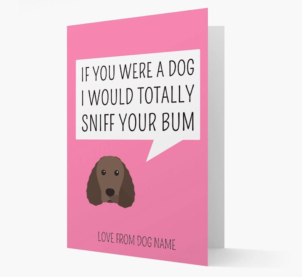 Personalized 'I'd Sniff Your Bum' Card