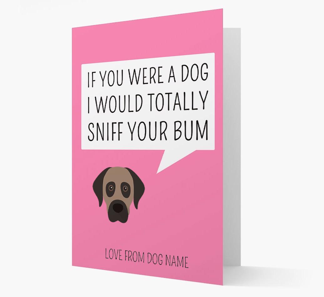 Personalized 'I'd Sniff Your Bum' Card