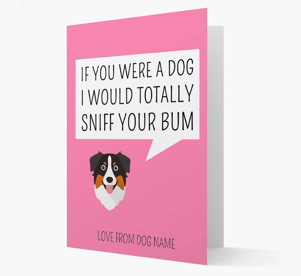Personalized 'I'd Sniff Your Bum' Card