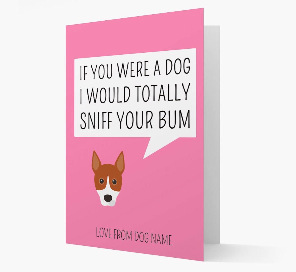 Personalized 'I'd Sniff Your Bum' Card