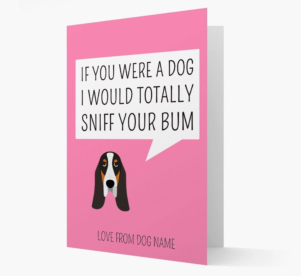 Personalized 'I'd Sniff Your Bum' Card