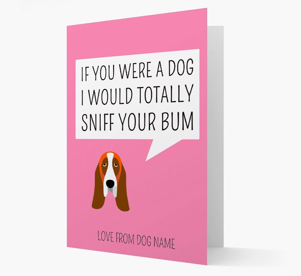 Personalized 'I'd Sniff Your Bum' Card