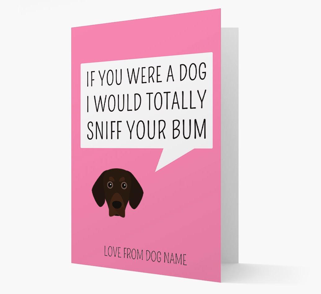 Personalized 'I'd Sniff Your Bum' Card