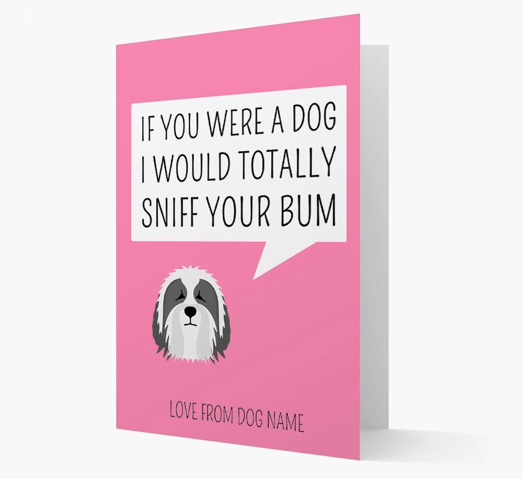 Personalized 'I'd Sniff Your Bum' Card